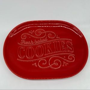 Hallmark 
Red Fresh bakes cookies plate